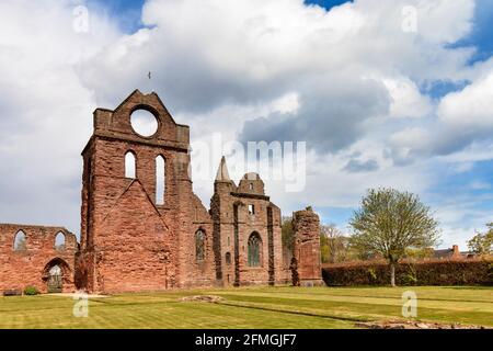 ARBROATH ABBEY ANGUS SCOZIA TRANSETTO SUD E SAGRESTIA Foto Stock