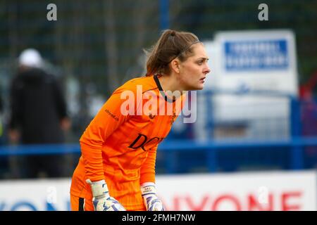 Milngavie, Regno Unito. 09 maggio 2021. Jenna Fife (n° 1) del Rangers Women FC durante la Scottish Building Society Scottish Women's Premier League 1 Fixture Rangers FC Vs Glasgow City, Rangers Training Complex, Milngavie, East Dunbartonshire. 09/05/2021 | Credit: Colin Poultney/Alamy Live News Foto Stock