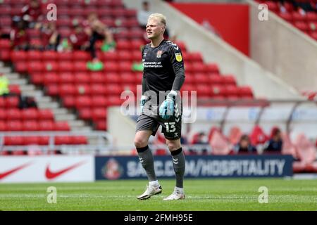 SUNDERLAND, REGNO UNITO. 9 MAGGIO Jonathan Mitchell di Northampton Town durante la partita della Sky Bet League 1 tra Sunderland e Northampton Town allo Stadio di luci di Sunderland domenica 9 maggio 2021. (Credit: Mark Fletcher | MI News) Credit: MI News & Sport /Alamy Live News Foto Stock