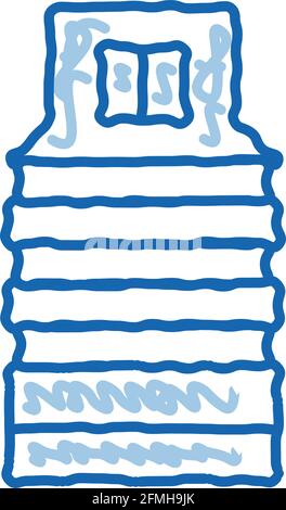 Icona a forma di dodle del dispositivo di tatuaggio illustrazione disegnata a mano Illustrazione Vettoriale