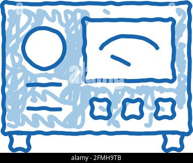 Tatuaggio attrezzatura doodle icona disegno a mano Illustrazione Vettoriale