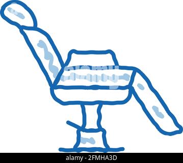 Tatuaggio sedia doodle icona disegnata a mano illustrazione Illustrazione Vettoriale