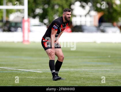 Rosslyn Park, Londra, Regno Unito. 9 maggio 2021. Betfred Championship, Rugby League, London Broncos contro Newcastle Thunder; Will Lovell of London Broncos Credit: Action Plus Sports/Alamy Live News Foto Stock