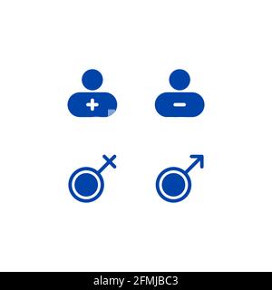 Simple Medical People Icon Set Illustration Design Template with Glyph Stile Illustrazione Vettoriale