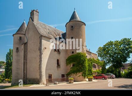 Petit Broutet Castello (XV secolo), classificata come monumento storico, Le Pont-Chretien-Chabenet town, Indre (36), Center-Val de Pays de la Loire, Francia. Foto Stock