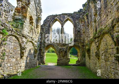 Abbazia di Easby Foto Stock