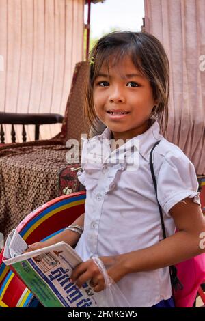 Bambini alla Light House Orphanage a Phnom Penh Cambogia Foto Stock