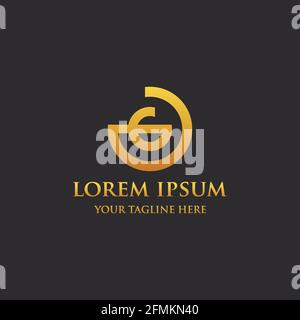 elegante immagine vettoriale con logo oro aziendale Illustrazione Vettoriale