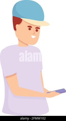 Icona della rete di messaggistica scolastica. Cartoon della rete di messaggistica scolastica vettore icona per il web design isolato su sfondo bianco Illustrazione Vettoriale