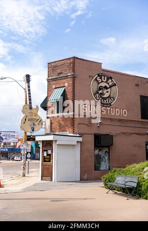 Memphis, TN / USA - 3 settembre 2020: Sun Studio a Memphis, TN, sede della Sun Records e del primo record di Elvis Presley Foto Stock