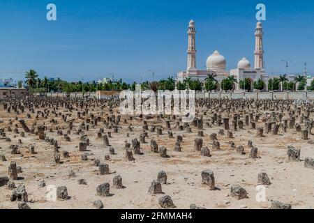 Cimitero e Moschea del Sultano Qaboos a Salalah, Oman Foto Stock