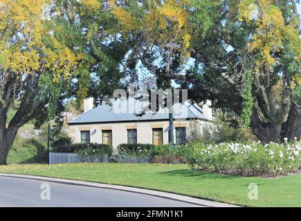 Stili di alloggi australiani, Cottage coloniale in stile georgiano, Richmond, Tasmania. Foto Stock