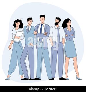 Sottile linea il nostro team Illustrazione Vettoriale