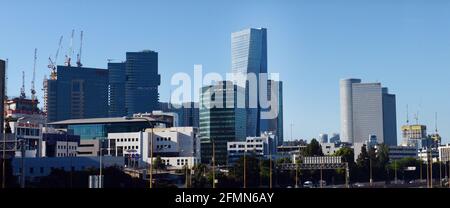 Cambiare skyline a Tel-Aviv, Israele. Foto Stock