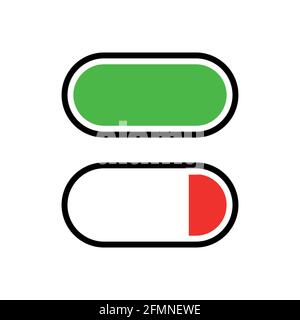 Icona del vettore di carica della batteria su sfondo bianco isolato. Illustrazione Vettoriale