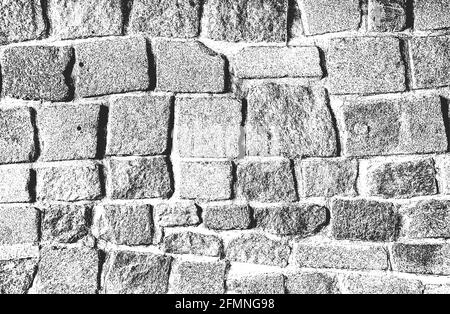 Trama di sassi, rocce, ciottoli, macadam. Sfondo grunge. Illustrazione vettoriale astratta di mezzitoni Illustrazione Vettoriale