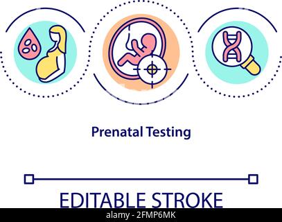 Icona del concetto di test prenatale Illustrazione Vettoriale