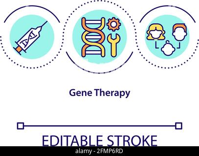 Icona del concetto di terapia genica Illustrazione Vettoriale