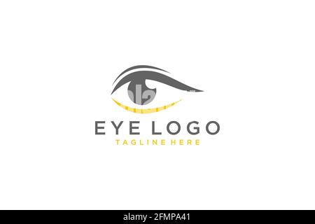 Modello di logo vettoriale per gli occhi. Design moderno e minimalista. Vettore. Illustrazione Vettoriale