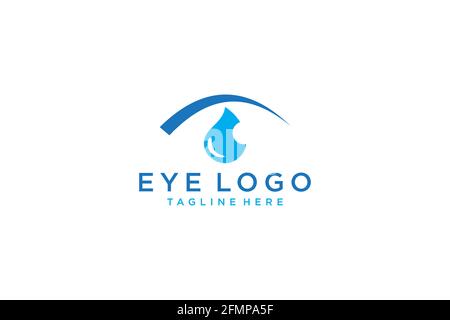 Modello di logo vettoriale per gli occhi. Design moderno e minimalista. Vettore. Illustrazione Vettoriale