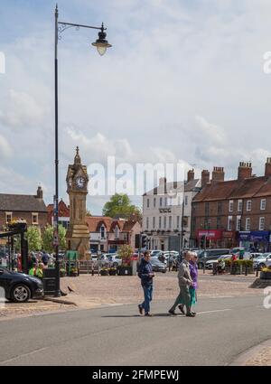 Il luogo di mercato Thirsk,North Yorkshire, Inghilterra, Regno Unito Foto Stock