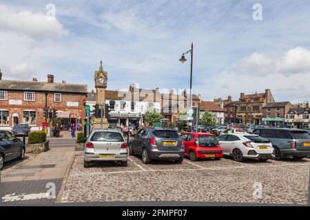 Il luogo di mercato Thirsk,North Yorkshire, Inghilterra, Regno Unito Foto Stock