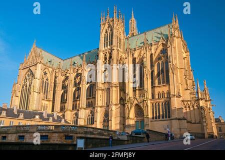 La cattedrale di Saint-Etienne, Metz, Moselle (57), il Grand regione Est, Francia Foto Stock