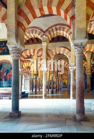 CORDOVA, SPAGNA - 26 NOVEMBRE: Vista interna della Cattedrale di la Mezquita il 26 novembre 2013 a Cordova, Spagna. La cattedrale è stata costruita all'interno del for Foto Stock