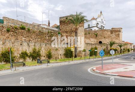 Parete della città di Plasencia, Caceres, Extremadura. Spagna Foto Stock