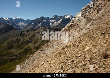 Scalata al Pic Blanc du Galibier Foto Stock