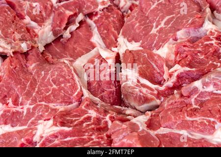 Costolette, bistecca di manzo Foto Stock