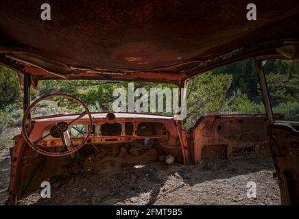 Interni auto sepolti Foto Stock