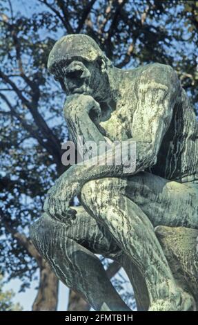 Il pensatore, Auguste Rodin Museum, Philadelphia PA, USA, 1976 Foto Stock