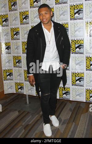 SAN DIEGO - 22 luglio: Franz Drameh al Comic-con Sabato 2017 al Comic-con International Convention il 22 luglio 2017 a San Diego, CA Foto Stock