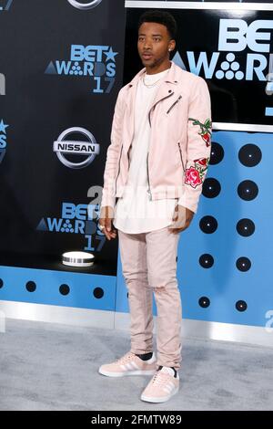 LOS ANGELES - GIU 25: Algee Smith al BET Awards 2017 al Microsoft Theatre il 25 giugno 2017 a Los Angeles, California Foto Stock