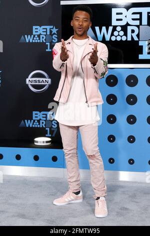 LOS ANGELES - GIU 25: Algee Smith al BET Awards 2017 al Microsoft Theatre il 25 giugno 2017 a Los Angeles, California Foto Stock