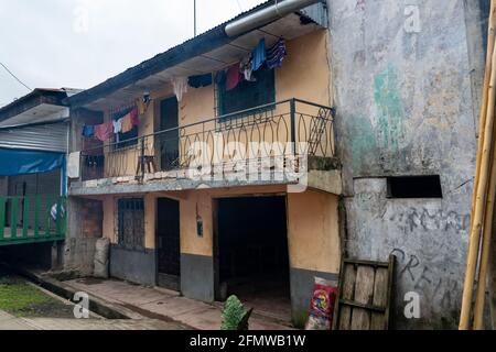 La città peruviana della giungla di Pebas è la sede di Famoso artista Francisco Grippa Foto Stock