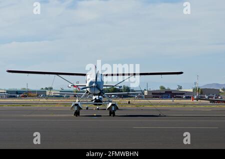 Aeroplani presso l'aeroporto Falcon Field di Mesa, Arizona Foto Stock
