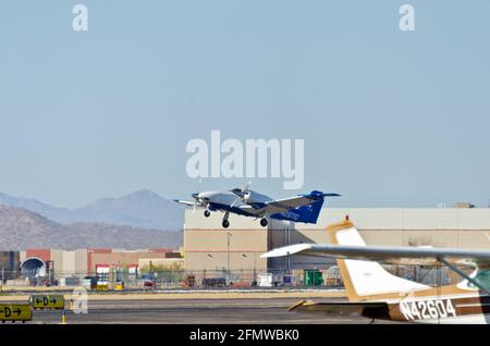 Aeroplani presso l'aeroporto Falcon Field di Mesa, Arizona Foto Stock