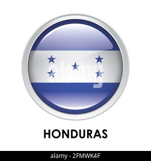 Bandiera rotonda dell'Honduras Foto Stock