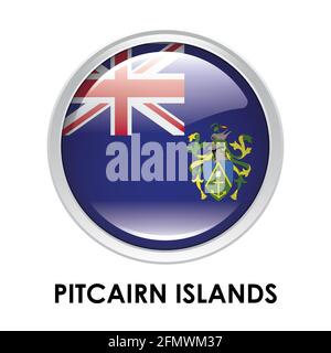 Bandiera rotonda delle isole Pitcairn Foto Stock