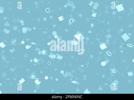 Passaggio a forme geometriche di base - illustrazione 3d Foto Stock