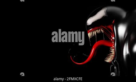 rendering 3d venom per poster e t-shirt, sfondo . Foto Stock