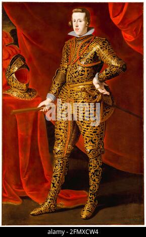 Filippo IV (1605-1665), Re di Spagna in Parade Armor, ritratto di Gaspar de Crayer, circa 1628 Foto Stock