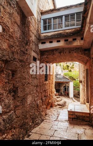 Eremo di Pustinja Blaca, monastero sull'isola di Brac, Croazia Foto Stock