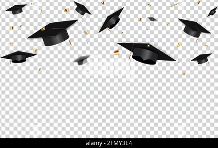 Concetto di istruzione sfondo. Tappi graduati e confetti. Illustrazione vettoriale Illustrazione Vettoriale