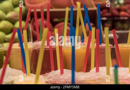 pranzo fast food di strada, confezionato e bello da guardare Foto Stock