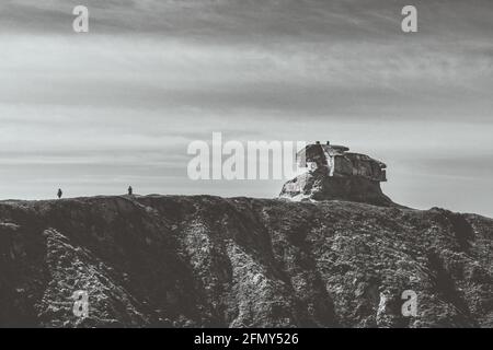 Bunker Point sull'HW 1 in California, fortificazione della marina della seconda guerra mondiale vecchia e abbandonata Foto Stock