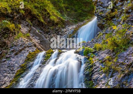 Cascata del velo di sposa, Cascada Valul Miresei, Afuseni, Cluj County, Romania Foto Stock