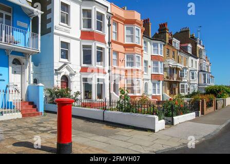 Prospettiva terrazza, Ramsgate, isola di Thanet, Kent, England, Regno Unito Foto Stock